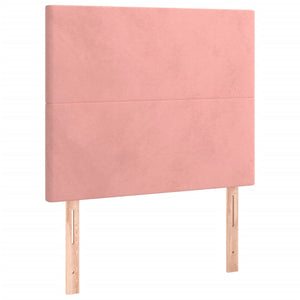 Κρεβάτι Boxspring με Στρώμα Ροζ 80 x 200 εκ. Βελούδινο