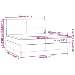 Κρεβάτι Boxspring με Στρώμα Σκούρο Πράσινο 200x200εκ. Βελούδινο - Pakobazaar