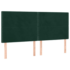 Κρεβάτι Boxspring με Στρώμα Σκούρο Πράσινο 200x200εκ. Βελούδινο - Pakobazaar