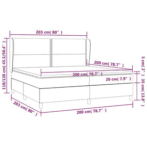 Κρεβάτι Boxspring με Στρώμα Σκούρο Πράσινο 200x200εκ. Βελούδινο - Pakobazaar