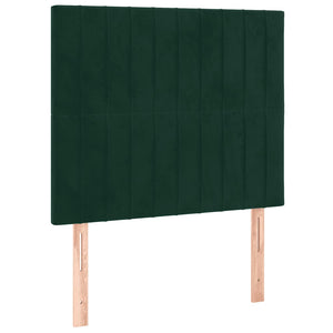 Κρεβάτι Boxspring με Στρώμα Σκούρο Πράσινο 80x200 εκ. Βελούδινο - Pakobazaar