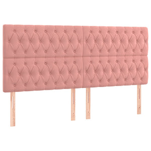 Κρεβάτι Boxspring με Στρώμα Ροζ 180x200 εκ. Βελούδινο