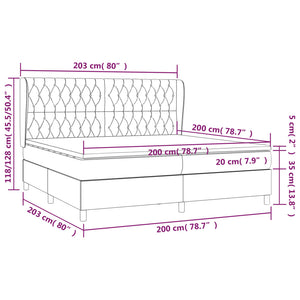Κρεβάτι Boxspring με Στρώμα Ροζ 200x200 εκ. Βελούδινο