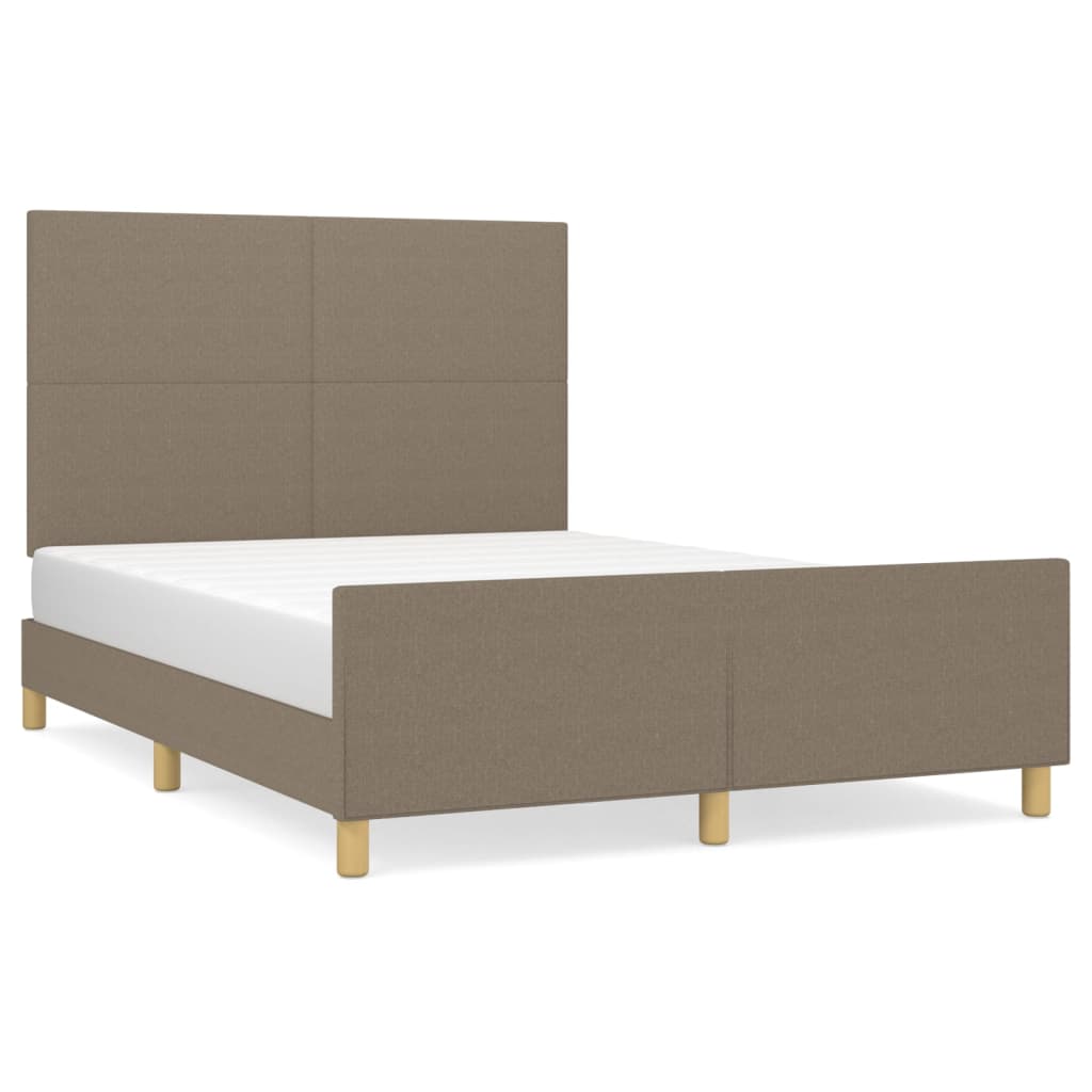 Σκελετός Κρεβατιού Χωρίς Στρώμα Taupe 140x200 εκ. Υφασμάτινο