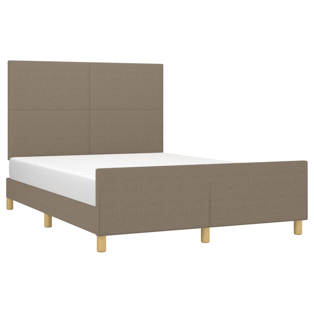 Σκελετός Κρεβατιού Χωρίς Στρώμα Taupe 140x200 εκ. Υφασμάτινο