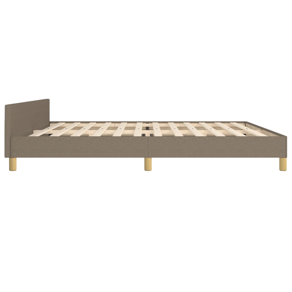 Σκελετός Κρεβατιού Χωρίς Στρώμα Taupe 200x200 εκ.Υφασμάτινο
