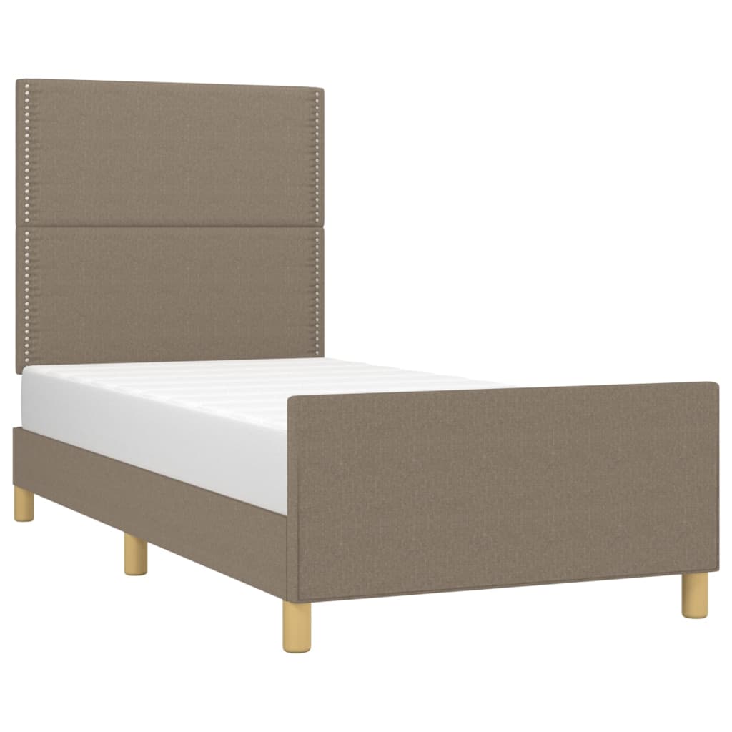 Σκελετός Κρεβατιού Χωρίς Στρώμα Taupe 80x200 εκ. Υφασμάτινο