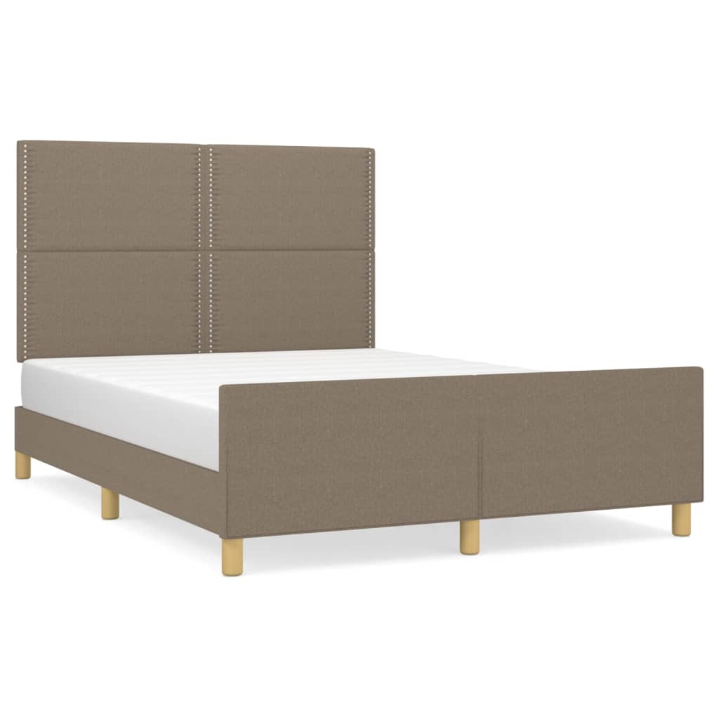 Σκελετός Κρεβατιού Χωρίς Στρώμα Taupe 140x190 εκ. Υφασμάτινο