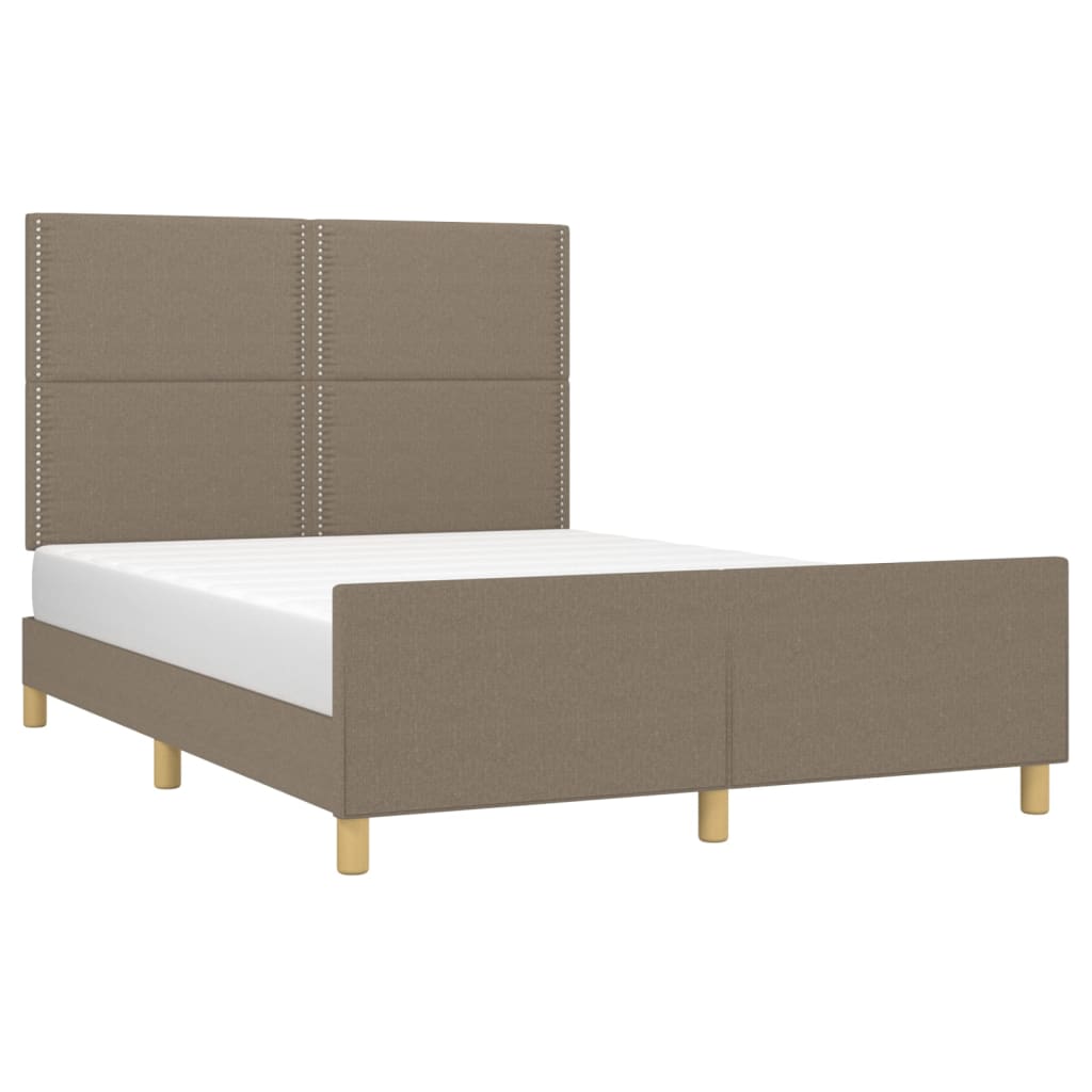 Σκελετός Κρεβατιού Χωρίς Στρώμα Taupe 140x190 εκ. Υφασμάτινο