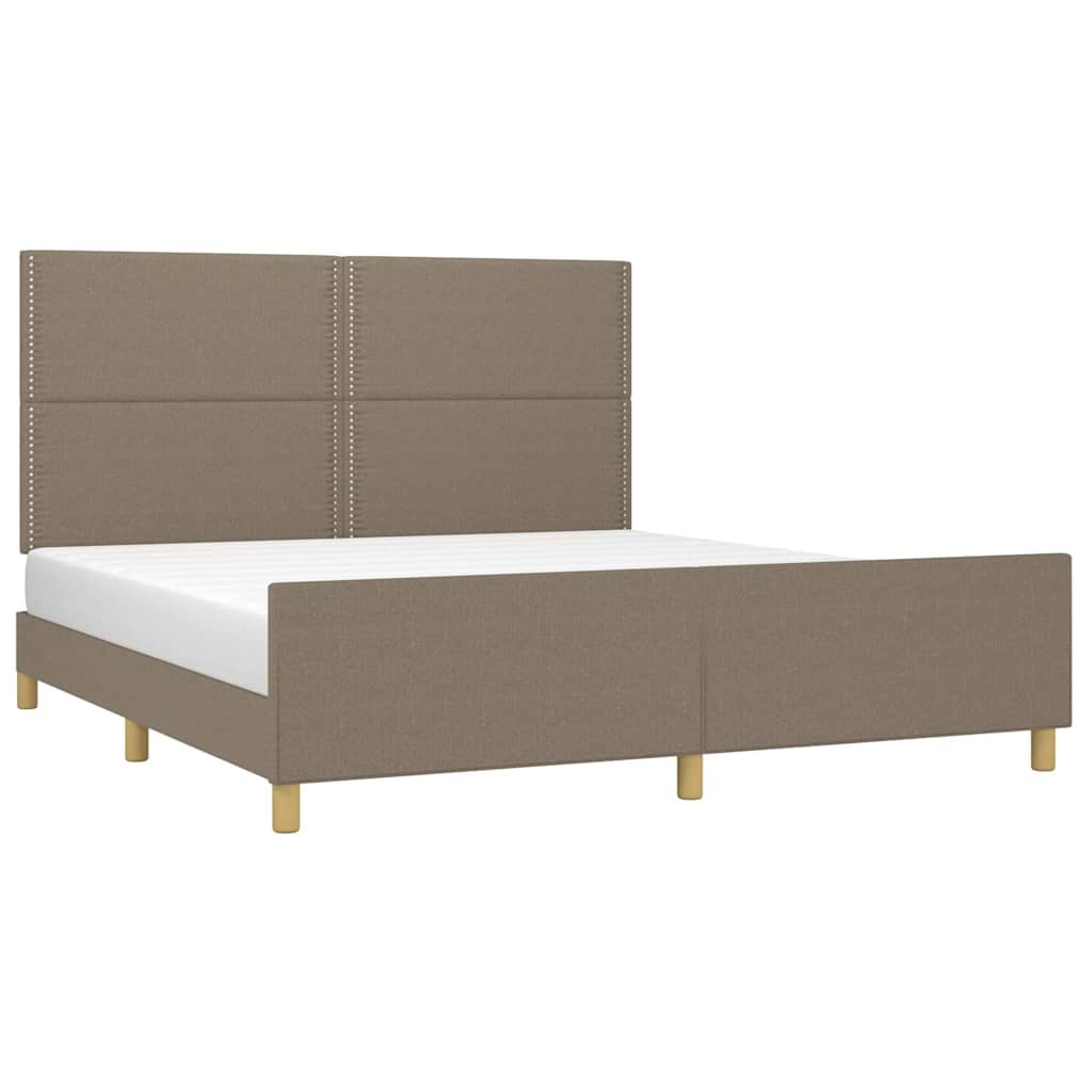 Σκελετός Κρεβατιού Χωρίς Στρώμα Taupe 160x200 εκ. Υφασμάτινο