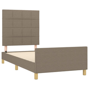 Σκελετός Κρεβατιού Χωρίς Στρώμα Taupe 90x200 εκ. Υφασμάτινο