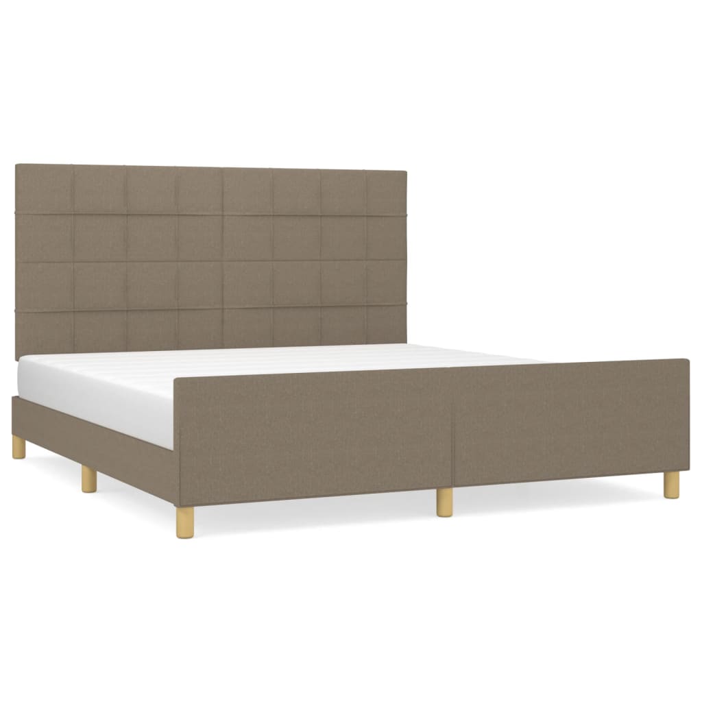 Σκελετός Κρεβατιού Χωρίς Στρώμα Taupe 180x200 εκ. Υφασμάτινο