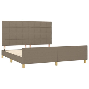 Σκελετός Κρεβατιού Χωρίς Στρώμα Taupe 180x200 εκ. Υφασμάτινο
