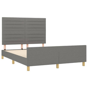 Σκελετός Κρεβατιού Χωρίς Στρώμα Γκρι 140x200 εκ.Υφασμάτινο