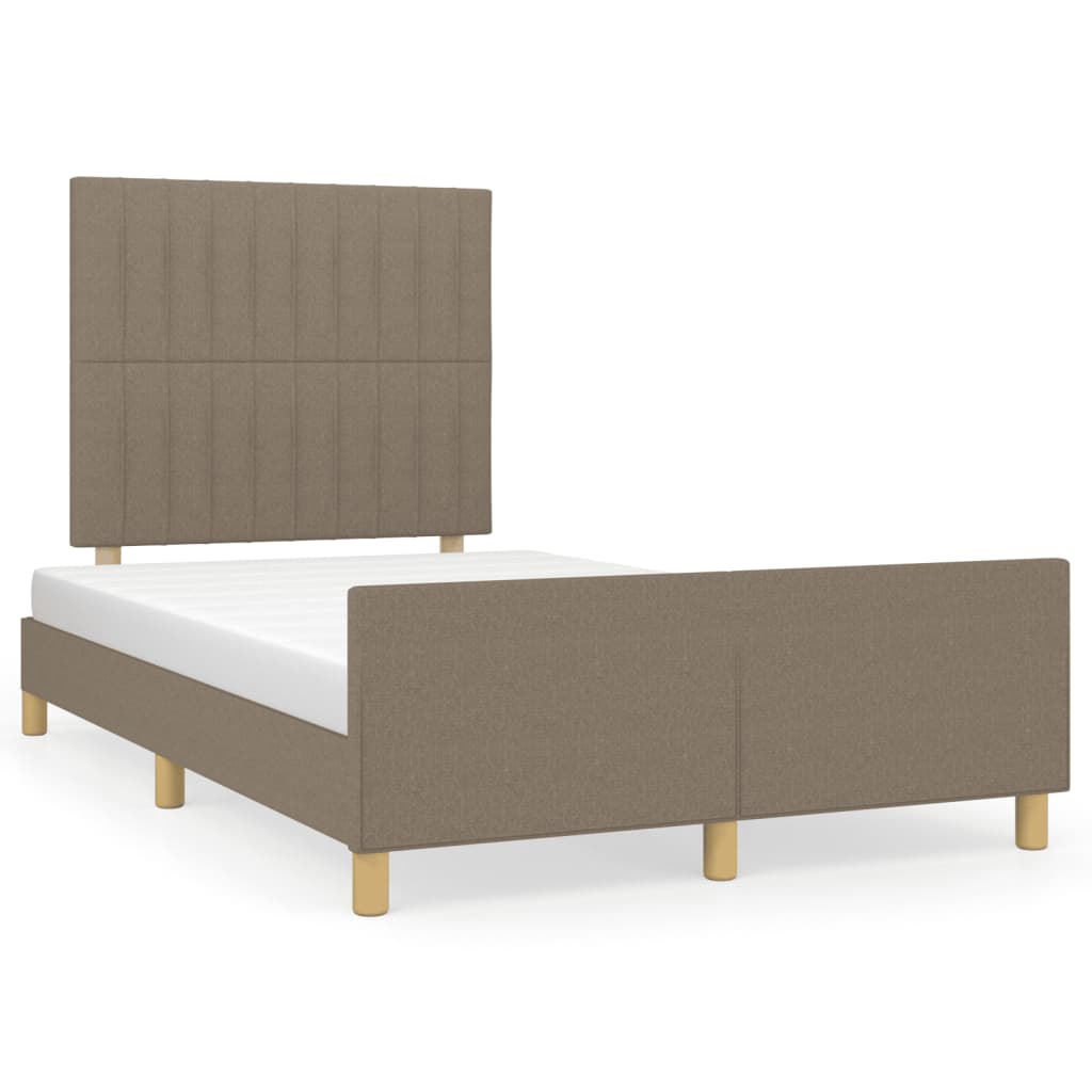 Σκελετός Κρεβατιού Χωρίς Στρώμα Taupe 120x200 εκ. Υφασμάτινο - Pakobazaar