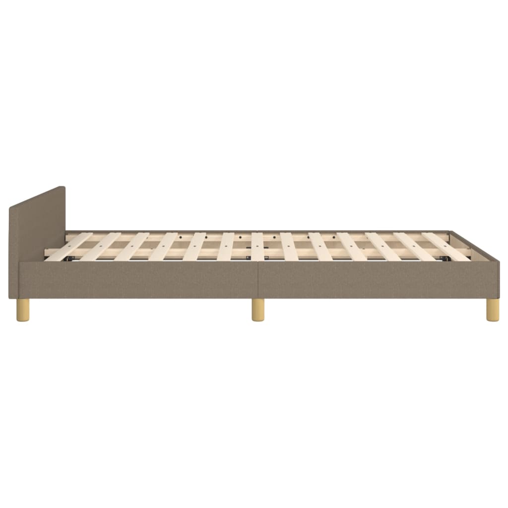 Σκελετός Κρεβατιού Χωρίς Στρώμα Taupe 120x200 εκ. Υφασμάτινο - Pakobazaar