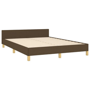 Σκελετός Κρεβατιού Χωρίς Στρώμα Καφέ 140x200 εκ.Υφασμάτινο