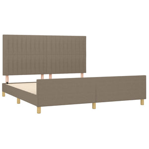 Σκελετός Κρεβατιού Χωρίς Στρώμα Taupe 160x200 εκ. Υφασμάτινο