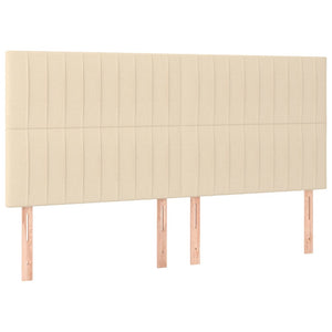 Σκελετός Κρεβατιού Χωρίς Στρώμα Κρεμ 160x200 εκ. Υφασμάτινο