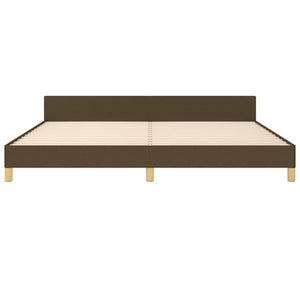 Σκελετός Κρεβατιού Χωρίς Στρώμα Σκ. Καφέ 200x200 εκ. Υφασμάτινο