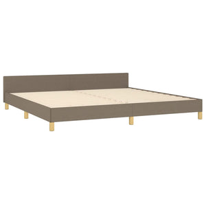 Σκελετός Κρεβατιού Χωρίς Στρώμα Taupe 200x200 εκ.Υφασμάτινο