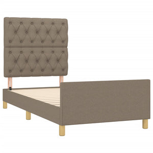 Σκελετός Κρεβατιού Χωρίς Στρώμα Taupe 80x200 εκ. Υφασμάτινο