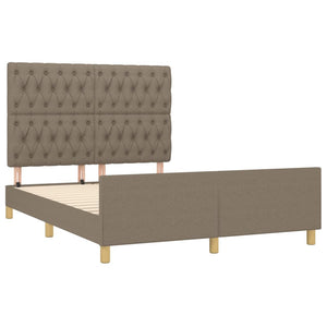 Σκελετός Κρεβατιού Χωρίς Στρώμα Taupe 140x190 εκ. Υφασμάτινο