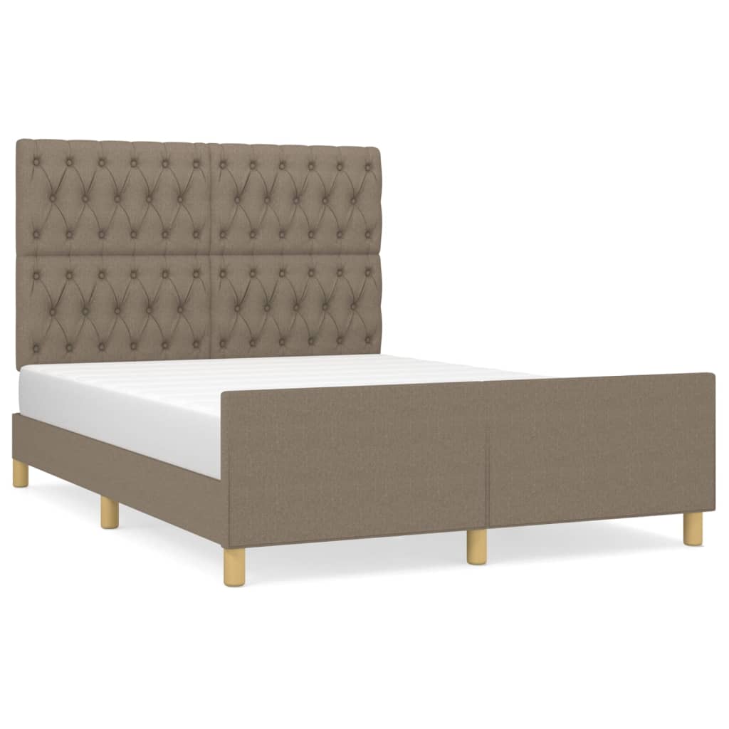 Σκελετός Κρεβατιού Χωρίς Στρώμα Taupe 140x200 εκ. Υφασμάτινο