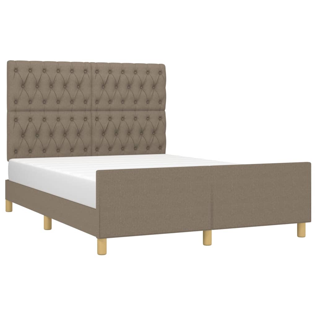 Σκελετός Κρεβατιού Χωρίς Στρώμα Taupe 140x200 εκ. Υφασμάτινο