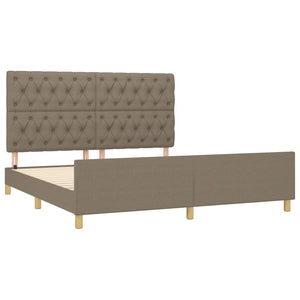 Σκελετός Κρεβατιού Χωρίς Στρώμα Taupe 160x200 εκ. Υφασμάτινο - Pakobazaar