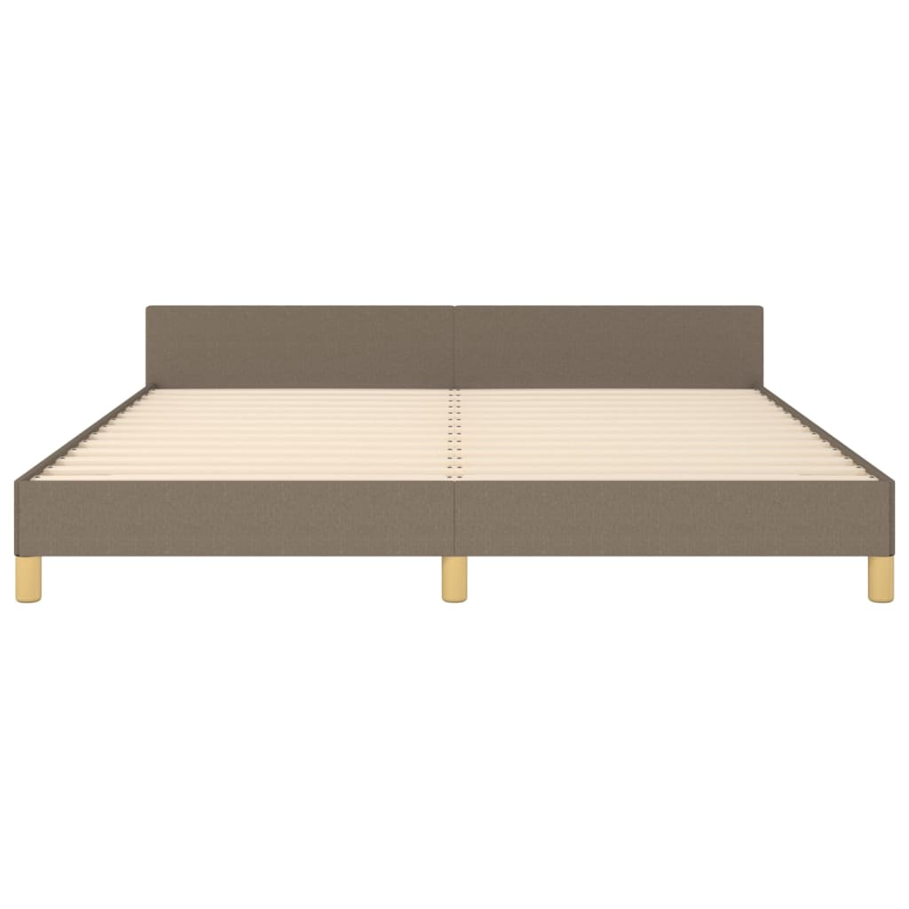Σκελετός Κρεβατιού Χωρίς Στρώμα Taupe 160x200 εκ. Υφασμάτινο - Pakobazaar