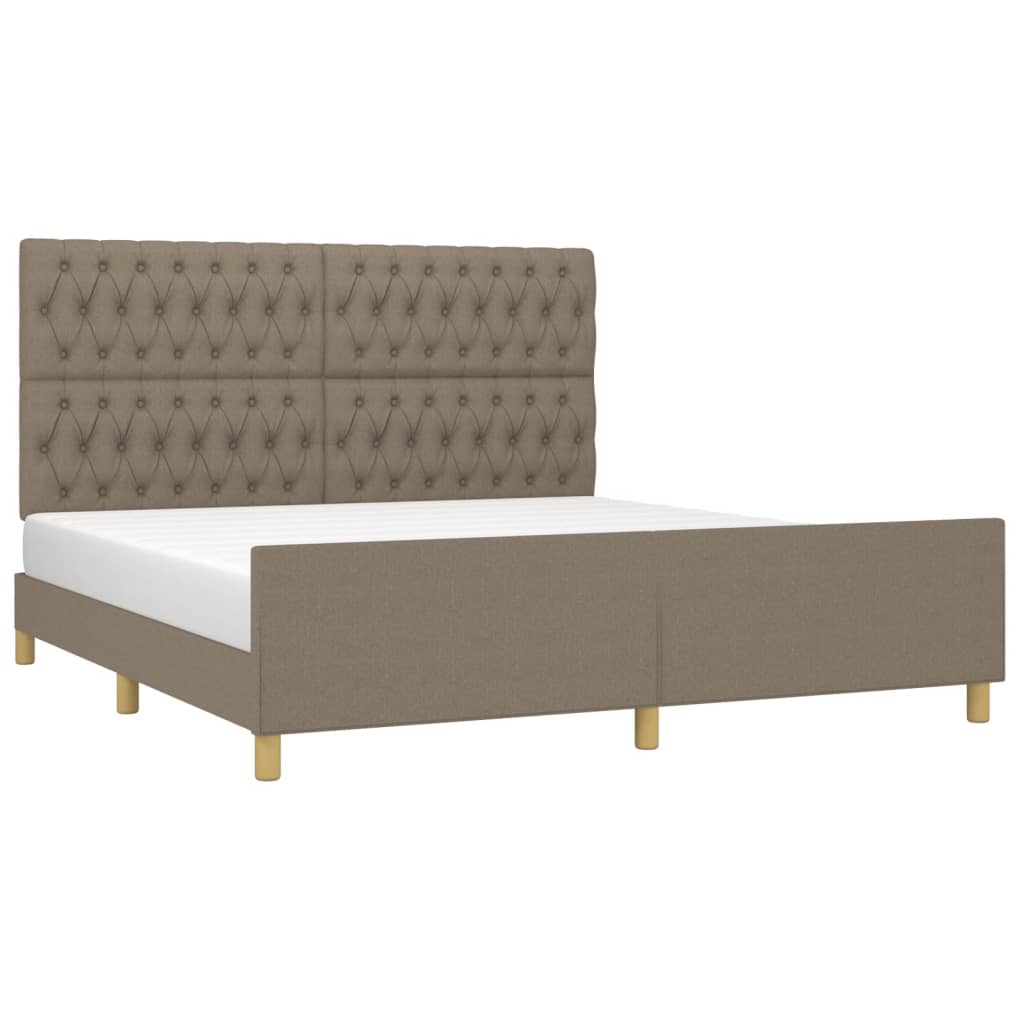 Σκελετός Κρεβατιού Χωρίς Στρώμα Taupe 180x200 εκ. Υφασμάτινο