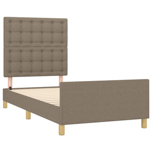 Σκελετός Κρεβατιού Χωρίς Στρώμα Taupe 90x200 εκ. Υφασμάτινο