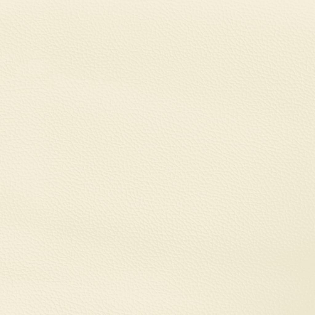 Πλαίσιο Κρεβατιού με Κεφαλάρι Κρεμ 200x200 εκ. Συνθετικό Δέρμα - Pakobazaar