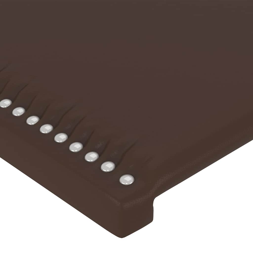 Πλαίσιο Κρεβατιού με Κεφαλάρι Καφέ 90x190 εκ. Συνθετικό Δέρμα - Pakobazaar