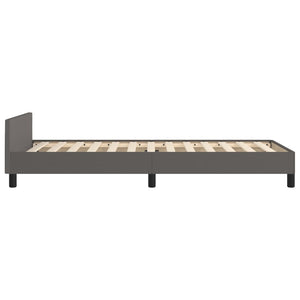 Πλαίσιο Κρεβατιού με Κεφαλάρι Γκρι 80x200 εκ. Συνθετικό Δέρμα