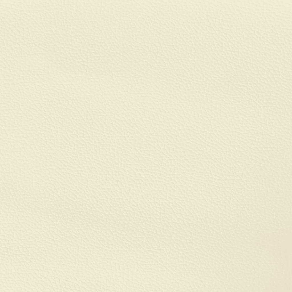 Πλαίσιο Κρεβατιού με Κεφαλάρι Κρεμ 140x190 εκ. Συνθετικό Δέρμα