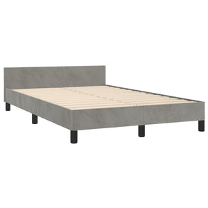 Σκελετός Κρεβατιού Χωρίς Στρώμα Αν. Γκρι 120x200 εκ. Βελούδινο