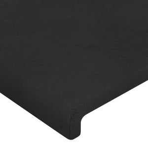 Σκελετός Κρεβατιού Χωρίς Στρώμα Μαύρο 140x200 εκ. Βελούδινο - Pakobazaar