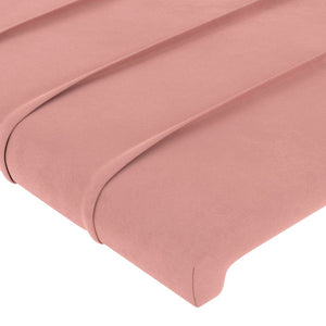 Πλαίσιο Κρεβατιού με Κεφαλάρι Ροζ 90x190 εκ. Βελούδινο