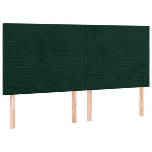 Πλαίσιο Κρεβατιού με Κεφαλάρι Σκ. Πράσινο 180x200 εκ. Βελούδινο