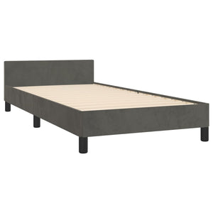 Σκελετός Κρεβατιού Χωρίς Στρώμα Σκ. Γκρι 80x200 εκ. Βελούδινο