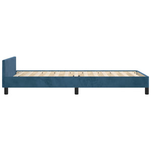 Σκελετός Κρεβατιού Χωρίς Στρώμα Σκ. Μπλε 80x200 εκ. Βελούδινο