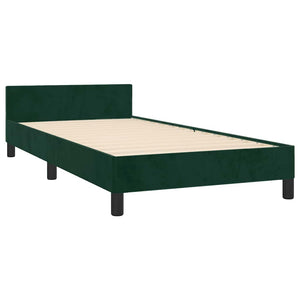 Σκελετός Κρεβατιού Χωρίς Στρώμα Πράσινο 90x190 εκ. Βελούδινο