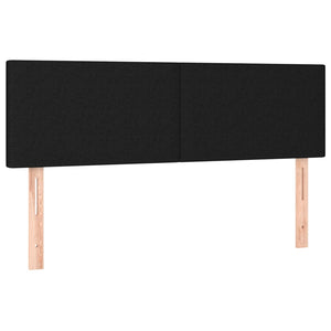 Κρεβάτι Boxspring με Στρώμα Μαύρο 140x190 εκ. Υφασμάτινο