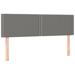 Κρεβάτι Boxspring με Στρώμα Σκούρο Γκρι 140x200 εκ Υφασμάτινο
