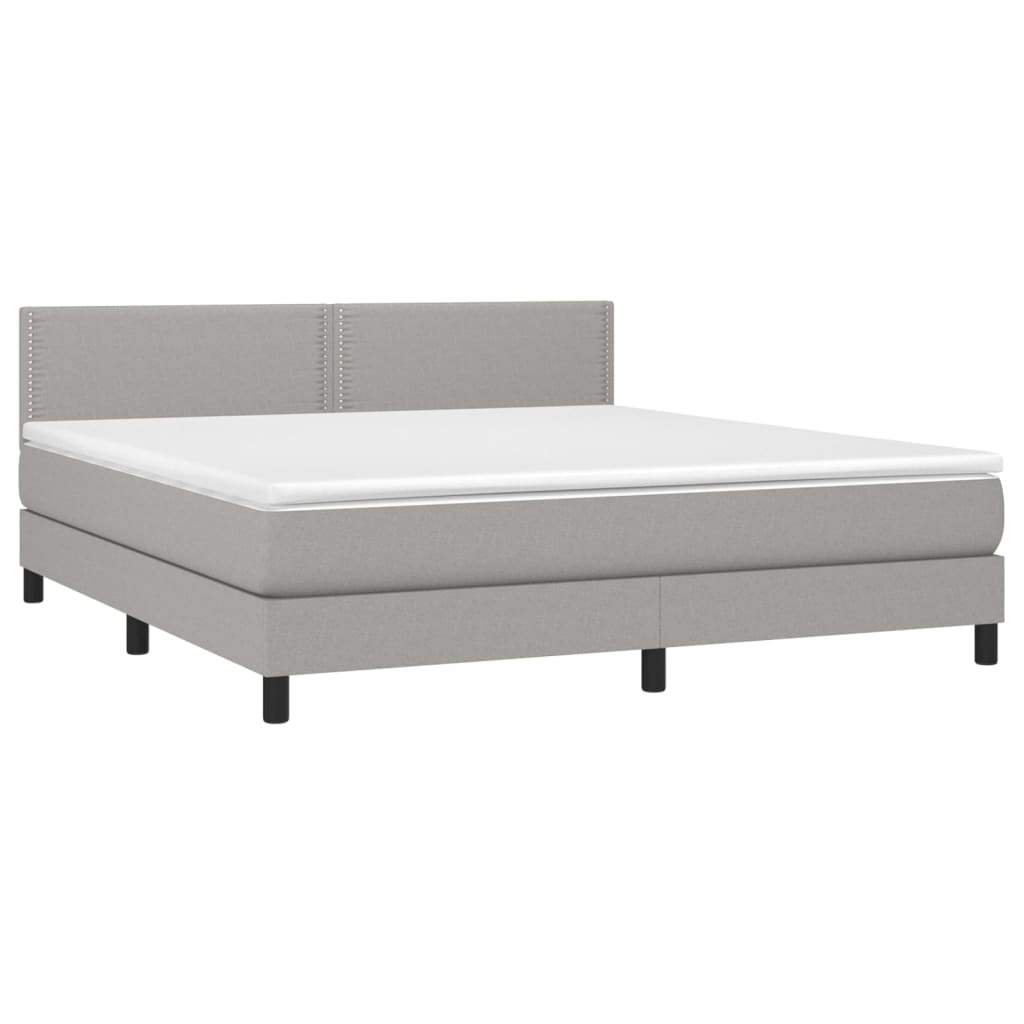Κρεβάτι Boxspring με Στρώμα Αν. Πράσινο 160x200εκ Υφασμάτινο