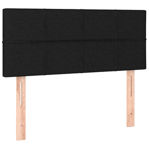 Κρεβάτι Boxspring με Στρώμα Μαύρο 90x190 εκ.Υφασμάτινο - Pakobazaar