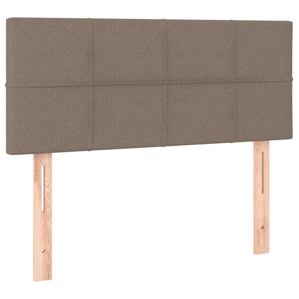 Κρεβάτι Boxspring με Στρώμα Taupe 90x190 εκ.Υφασμάτινο