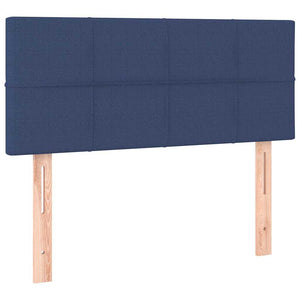 Κρεβάτι Boxspring με Στρώμα Μπλε 90x200 εκ.Υφασμάτινο